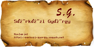 Sárközi György névjegykártya