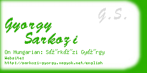 gyorgy sarkozi business card
